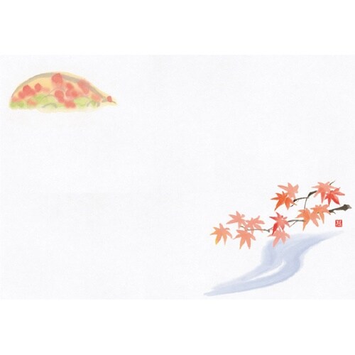 尺1お手元まっと 花景色 赤もみじ(10