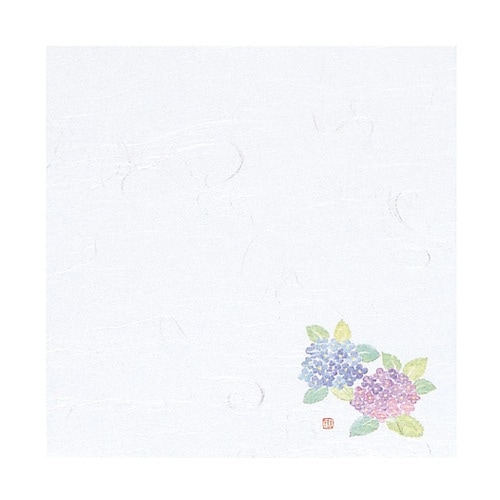 4寸雲竜敷紙 あじさい(6月ー7月) (