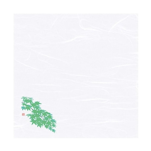 4寸四季彩雲竜敷紙 青もみじ(4月ー8月