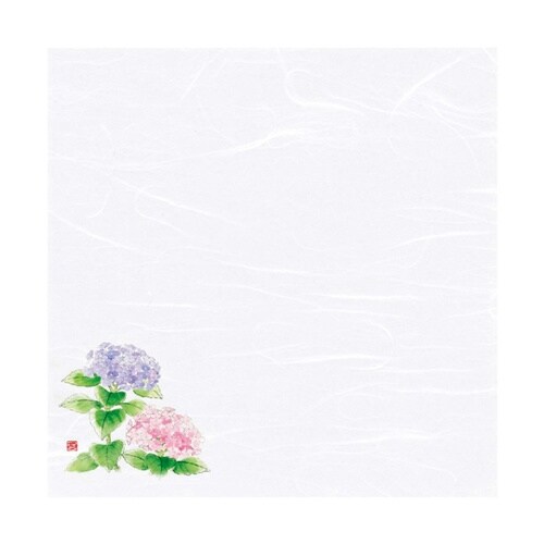 4寸四季彩雲竜敷紙 紫陽花(6月ー7月)