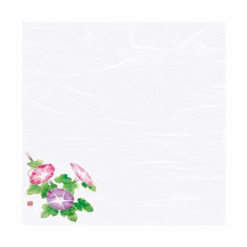 4寸四季彩雲竜敷紙 朝顔(7月ー8月)