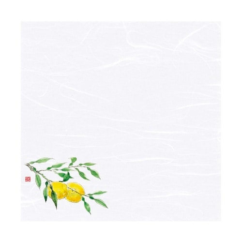 4寸四季彩雲竜敷紙 柚子(10月ー12月