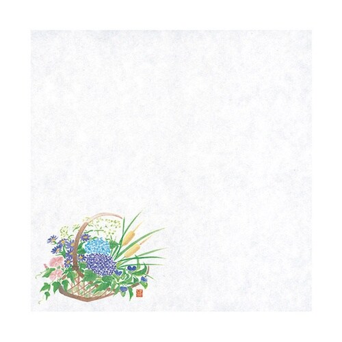 4寸花摘み篭耐油天紙 4寸 夏(6月ー8