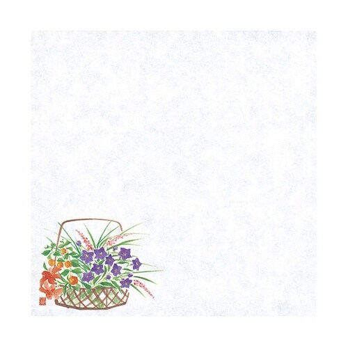 4寸花摘み篭耐油天紙 4寸 初秋(8月ー