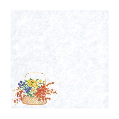 4寸花摘み篭耐油天紙 4寸 錦秋(10月
