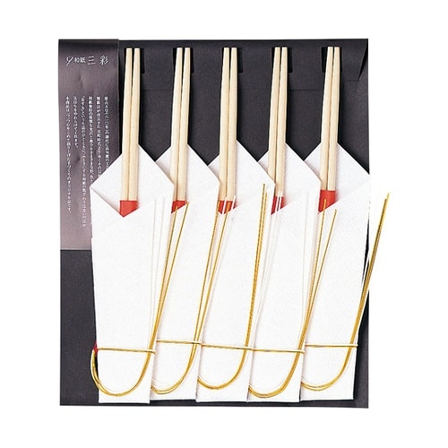 お祝い箸 麗(うらら)白 (5膳入) 6