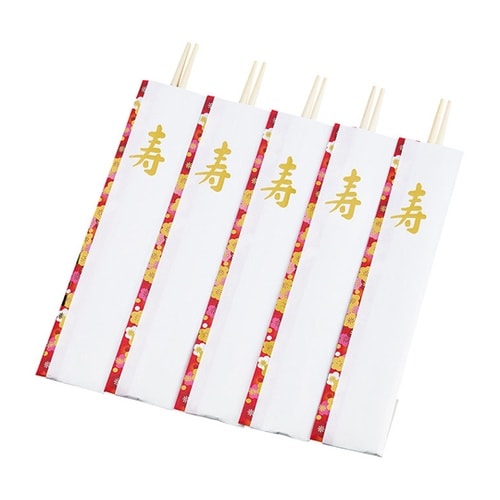 お祝い箸 錦紅梅 (5膳入) 63946