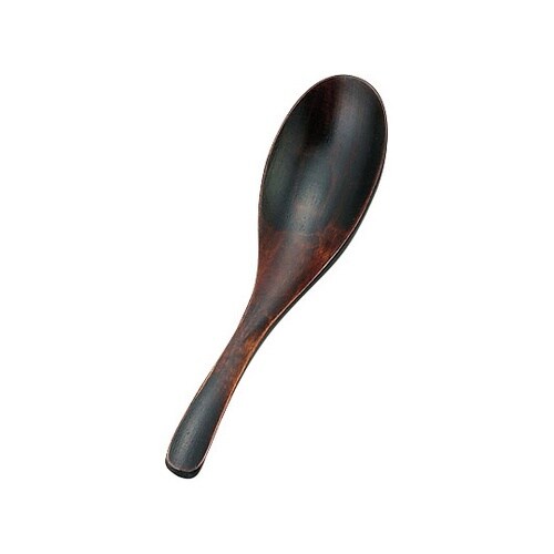 木製レンゲ薄型(茶) 25778