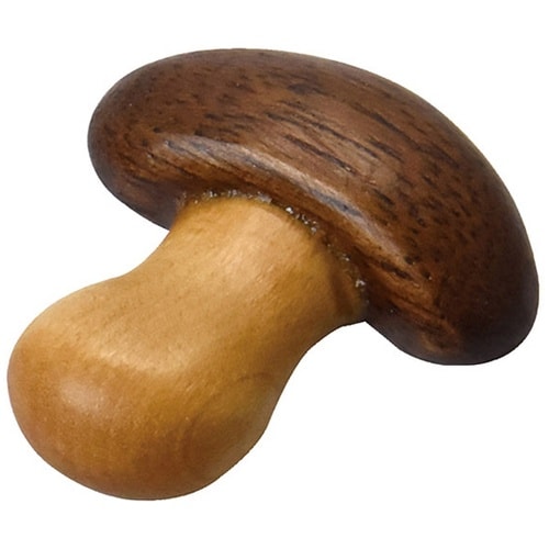 木製・きのこ型箸置 ダークブラウン 08