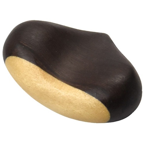 木製・栗型箸置 ダークブラウン 0889