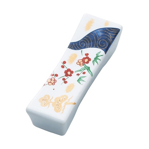 陶器・長角箸置 松竹梅 15507