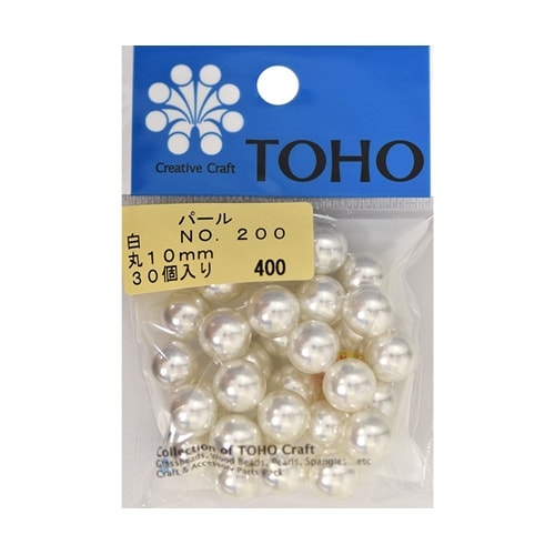 丸型パール 外径約10mm 30個入 白