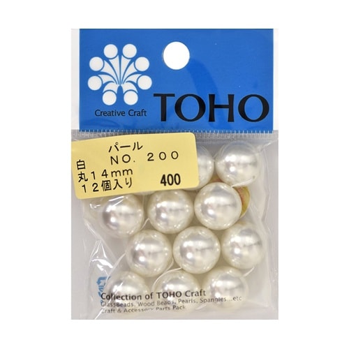 丸型パール 外径約14mm 12個入 白