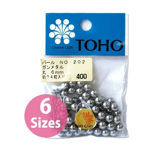 丸型パール 外径約6mm 約74個入 ガ