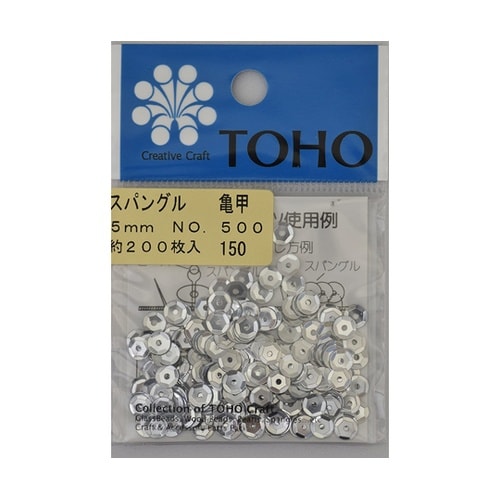 スパングル 亀甲 約5mm 約200枚入