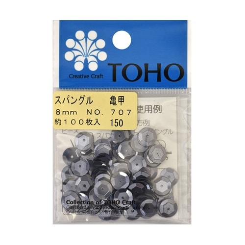 スパングル 亀甲 約8mm 約100枚入