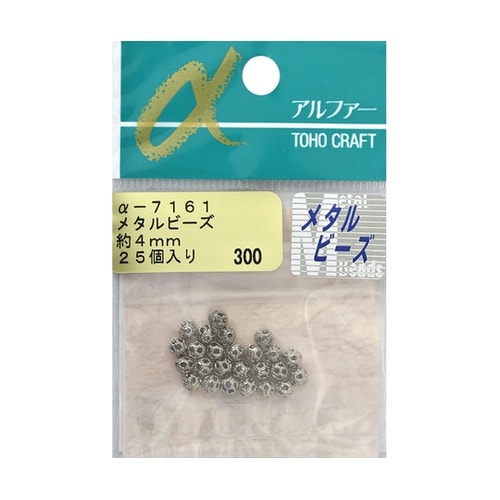 メタルビーズ 外径約4mm 約25個入