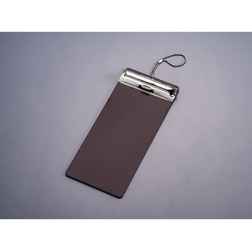 伝票クリップ 中 茶(チェーン付) ED