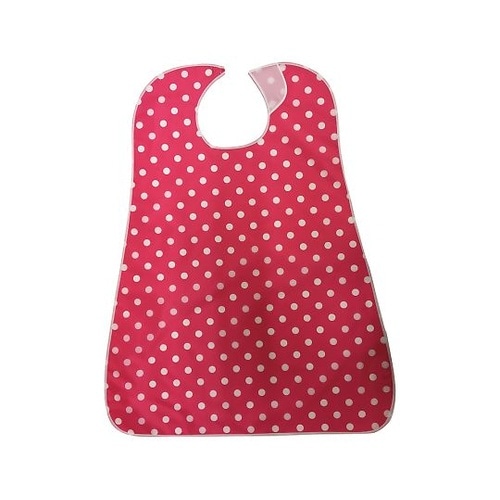 SE−69DP 防水食事用エプロン水玉桃