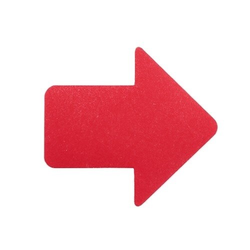 EA944DJ−23 矢印型ステッカー(赤/10枚