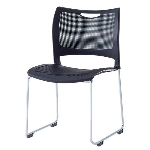 EA956XF−12 スタッキングチェアー(ブラッ