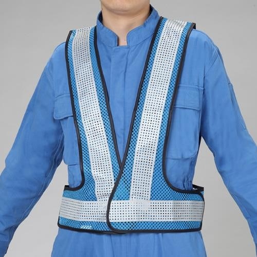 EA983R−501 安全ベスト(スカイブルー/シ
