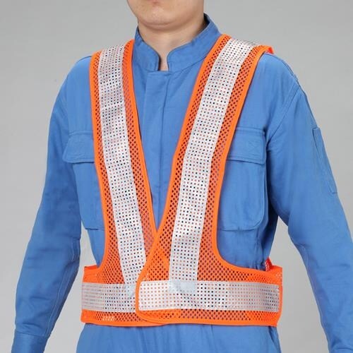 EA983R−506 安全ベスト(オレンジ/シルバ