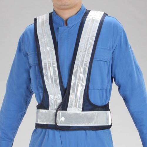 EA983R−532 LED安全ベスト(紺・白/赤