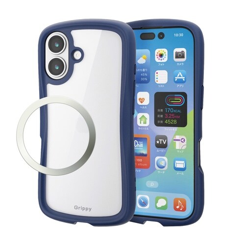 iPhone17 ケース Grippy ネイビー