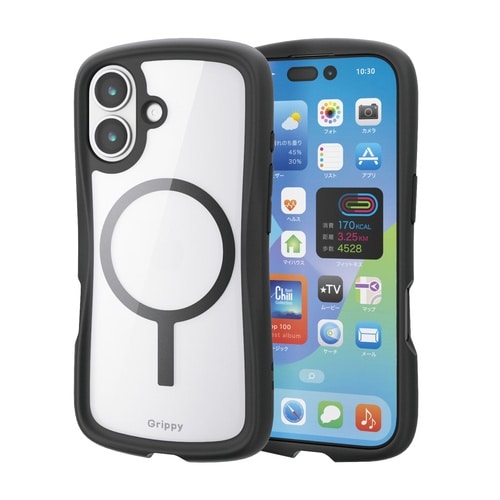 iPhone17ケース Grippy 磁力 黒