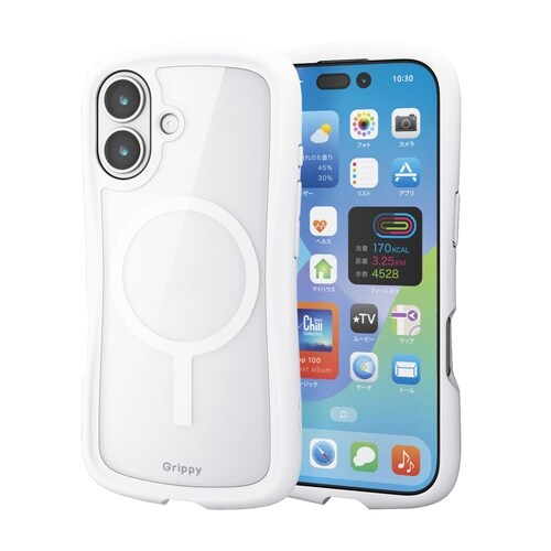 iPhone17ケース Grippy 磁力 白