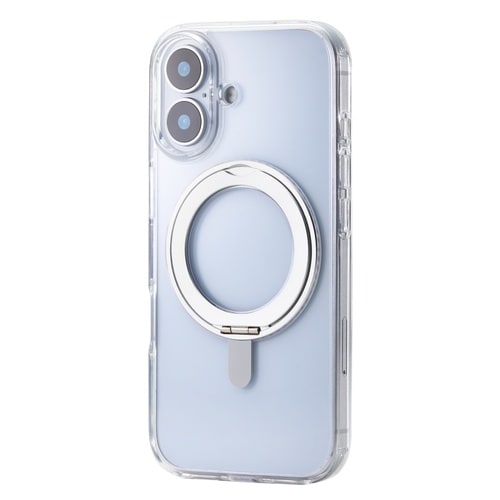 iPhone17 ケース 磁力 スタンド シルバー