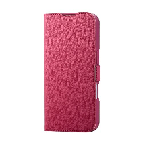 iPhone17 手帳型ケース フラワー ピンク