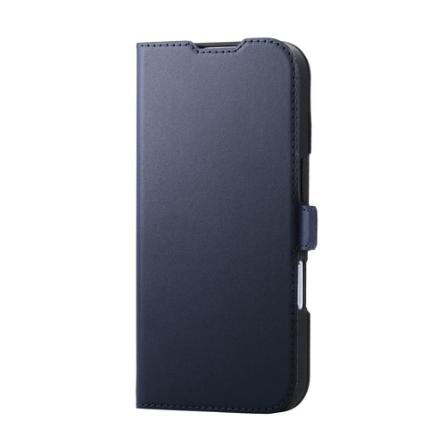 iPhone17手帳型ケース 耐衝撃 ネイビー