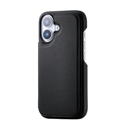 iPhone17 レザーケース カード ブラック