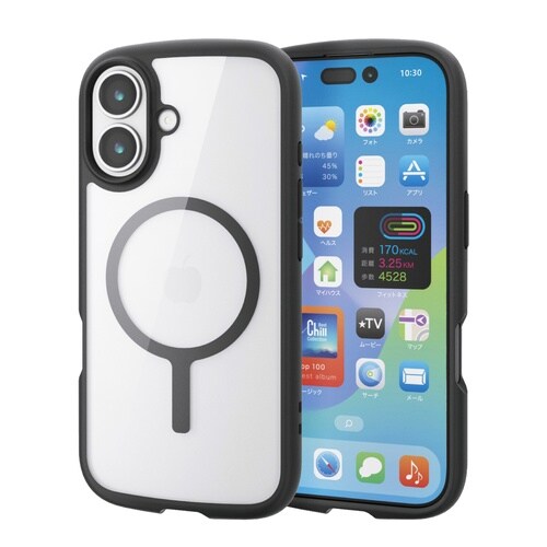 iPhone17 耐衝撃ケース 磁力 ブラック