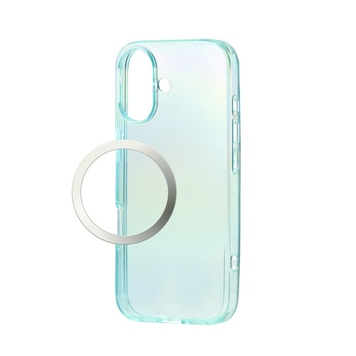 iPhone17 ソフトケース オーロラ ブルー