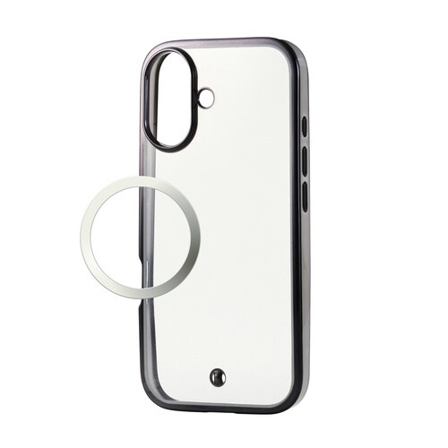 iPhone17ソフトケース メタリック グレー