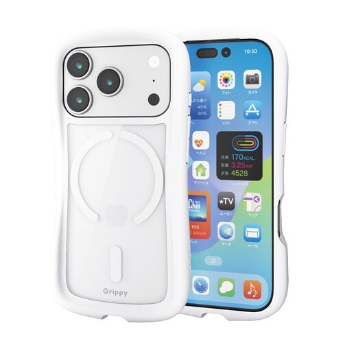 iPhone17ProケースGrippy 磁力 白