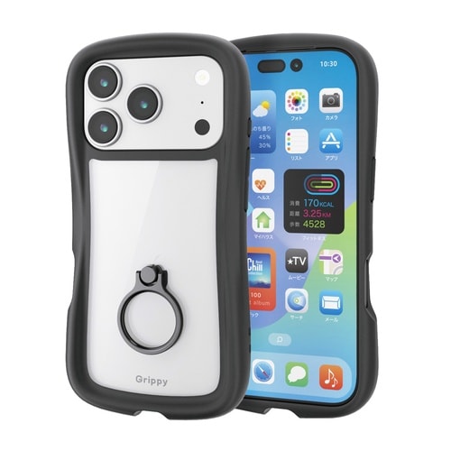 iPhone17ProケースGrippy リング黒