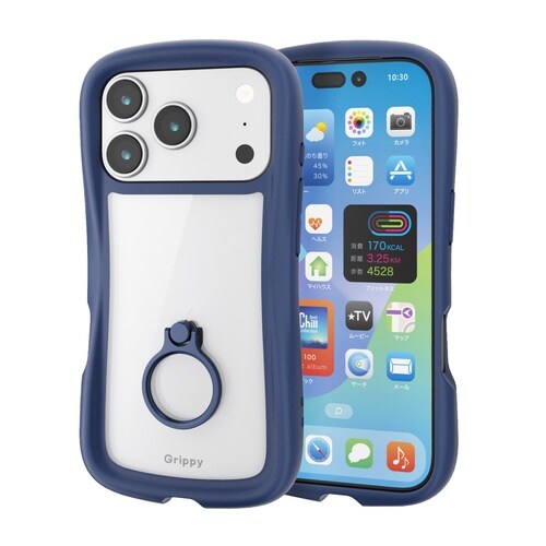 iPhone17ProケースGrippy リング青