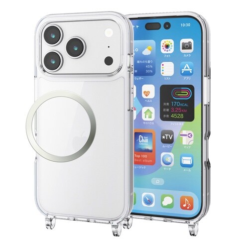 iPhone17Pro ケース ホール付 クリア