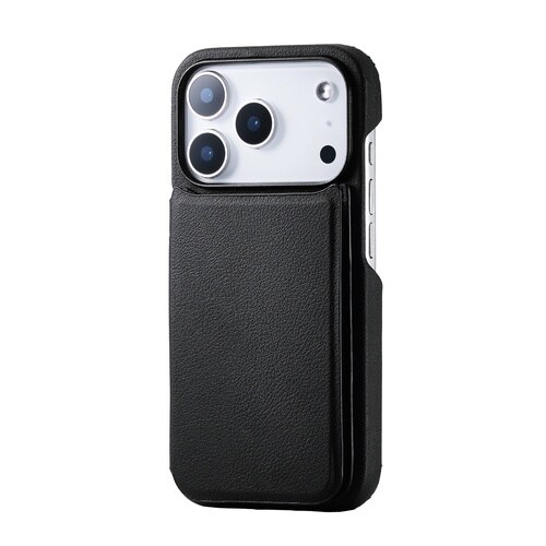 iPhone17Pro レザーケース カード 黒