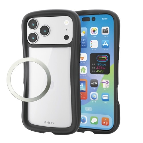 iPhone17ProMaxケース Grippy黒