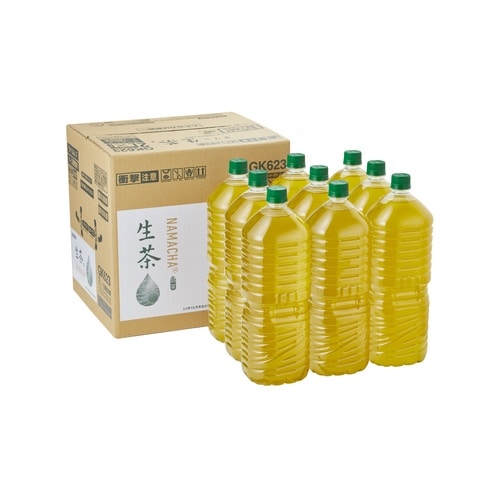 生茶ラベルレスケース ペット 2L x9個