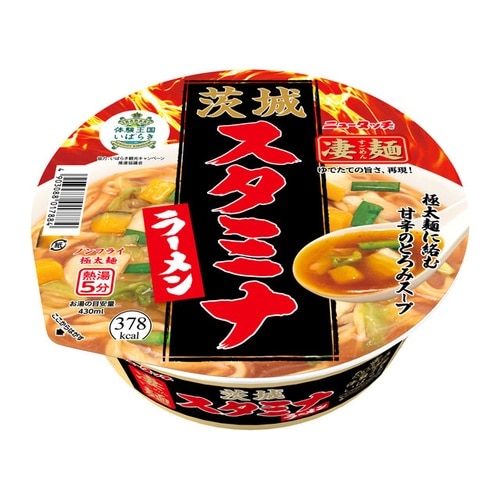 凄麺茨城スタミナラーメン カップ x12個