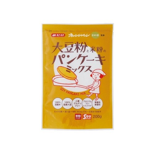 大豆粉と米粉のパンケーキミックス 200gx12個