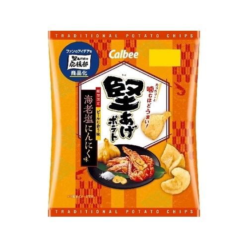 堅あげポテト 海老塩にんにく味 60g x12個