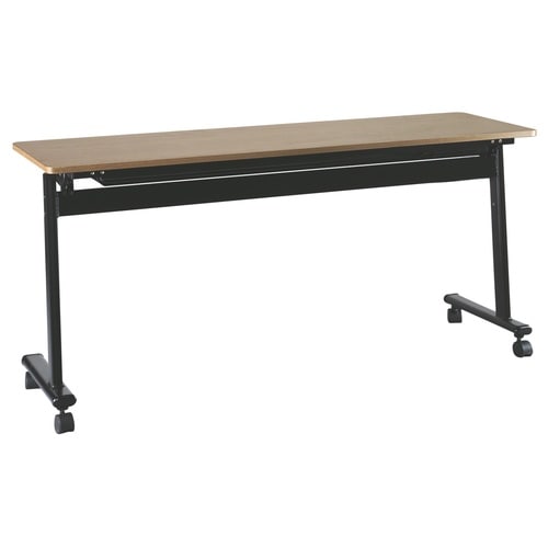 アジャストスタッキングテーブル幕板有オークブラウン