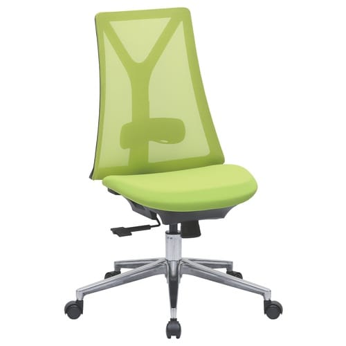 メッシュチェアNBN (肘無し) イエローグリーン